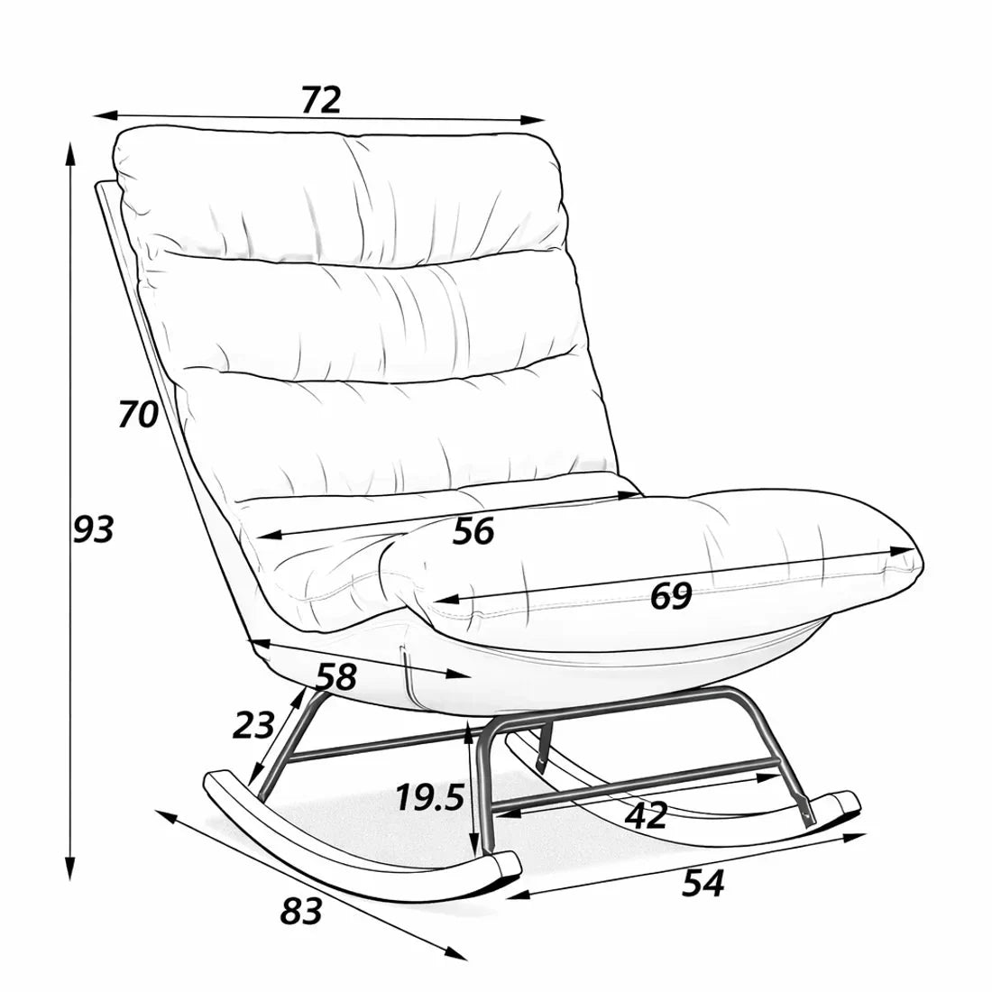 NORDIA – Fauteuil à Bascule Confort Cocon