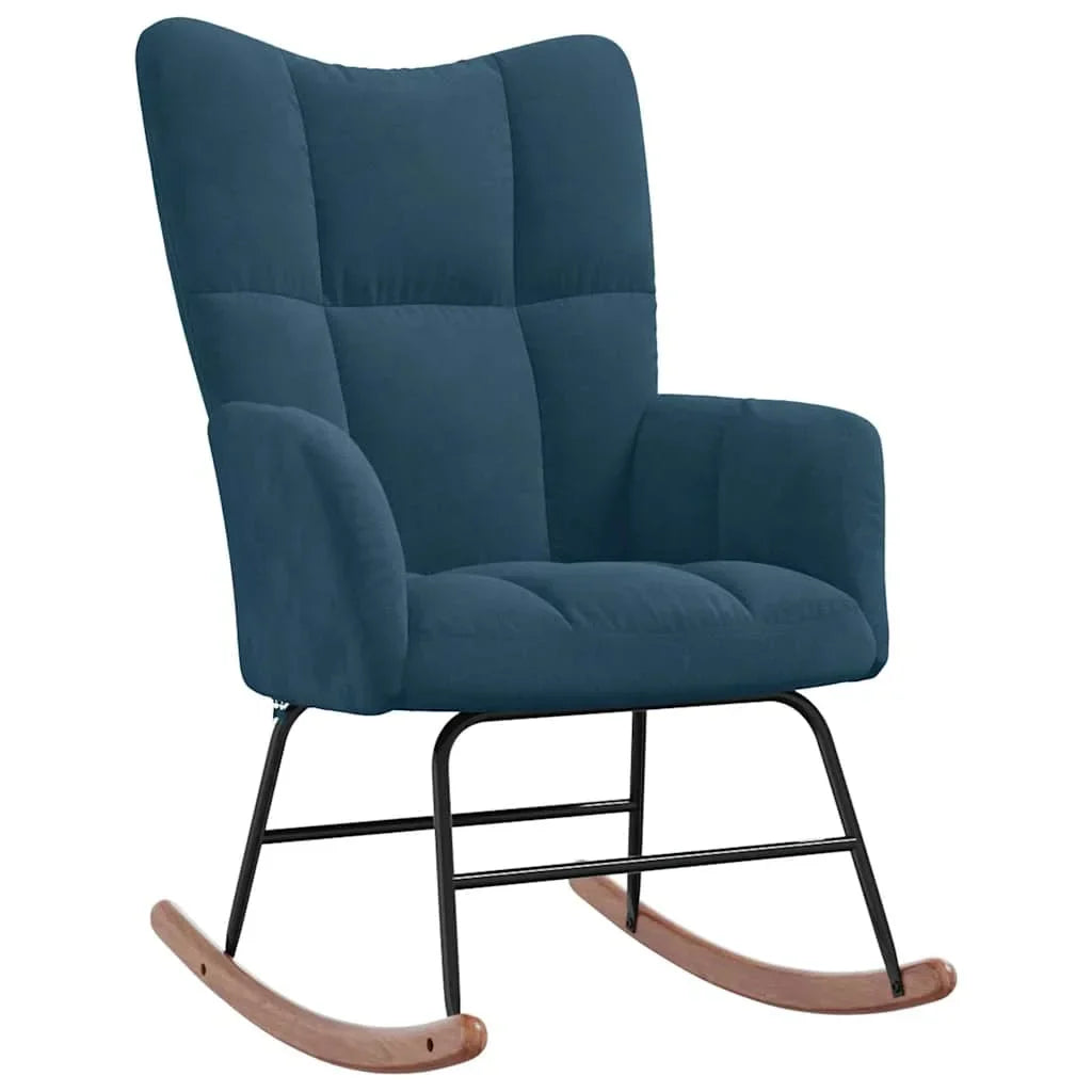 SERENA – Rocking Chair Velours Rembourré Ultra Confortable
