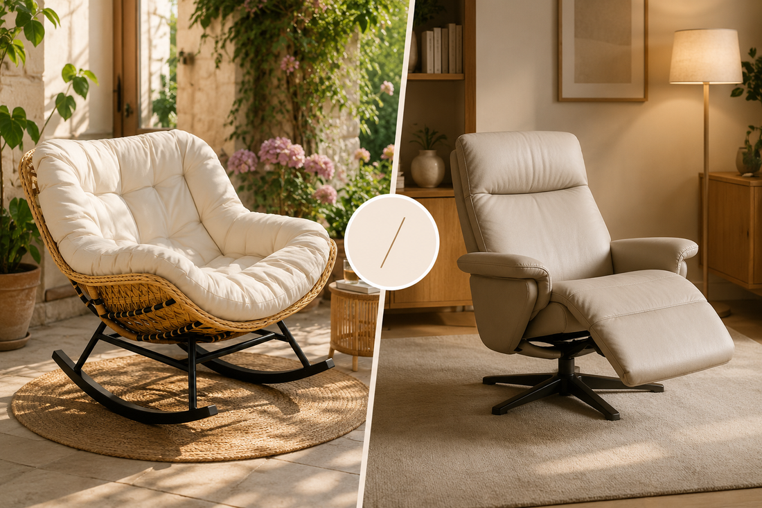Deux fauteuils, deux philosophies du confort