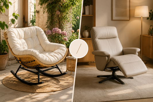 Deux fauteuils, deux philosophies du confort