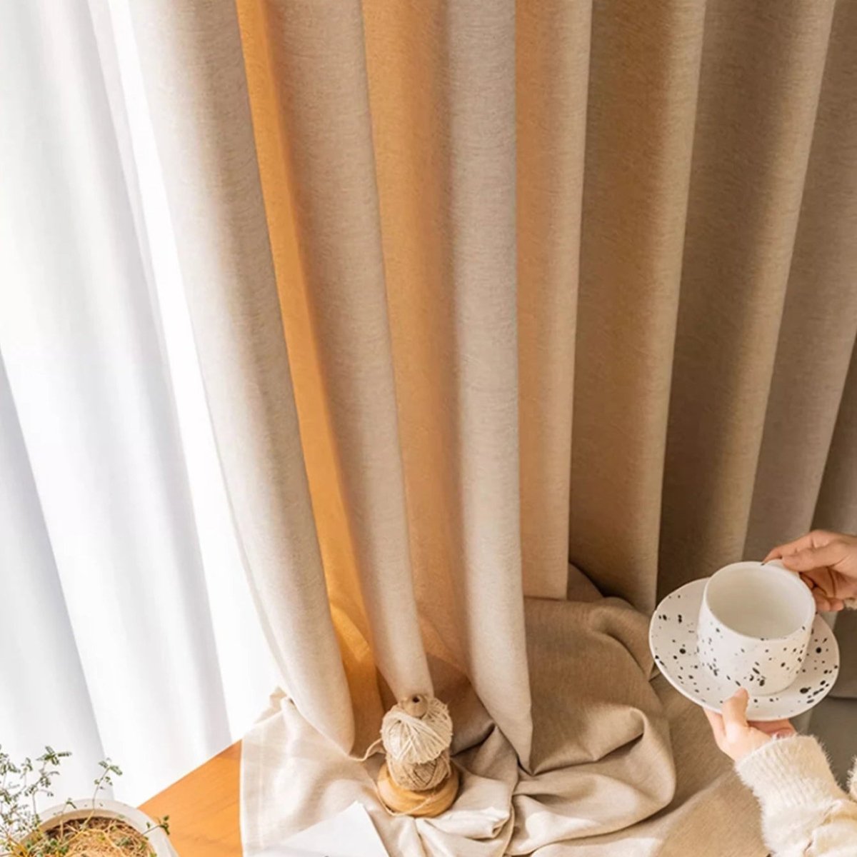Rideau Beige Chiné