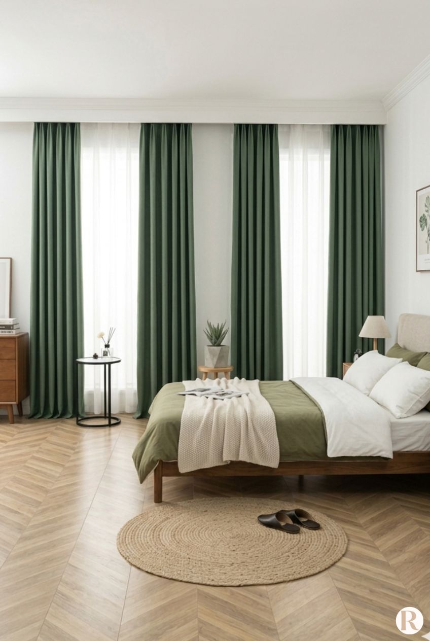 Rideau Vert Sapin Occultant