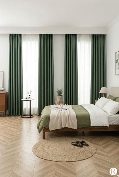 Rideau Vert Sapin Occultant