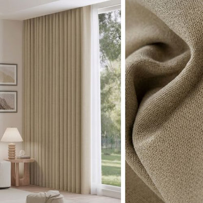 Rideau Occultant Beige Doré