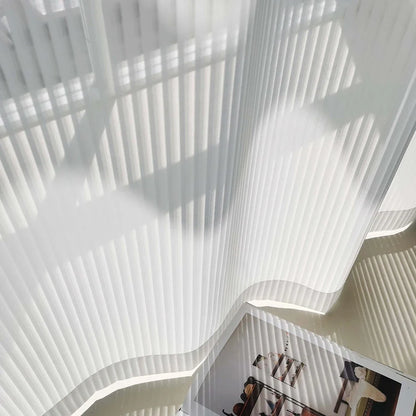 Rideaux Rayures Horizontales Blanc et Transparente AURÉïS