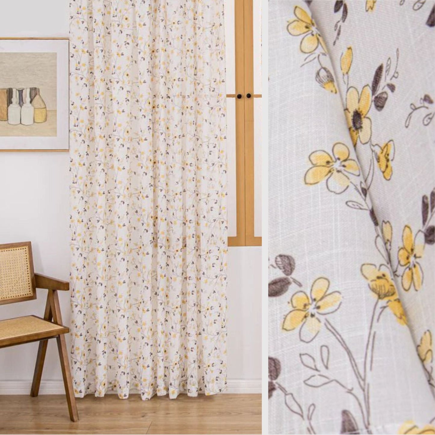 Rideau Fleuri Jaune