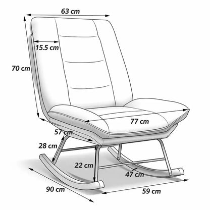 HAVENA – Rocking Chair Lin & Bois de Hêtre