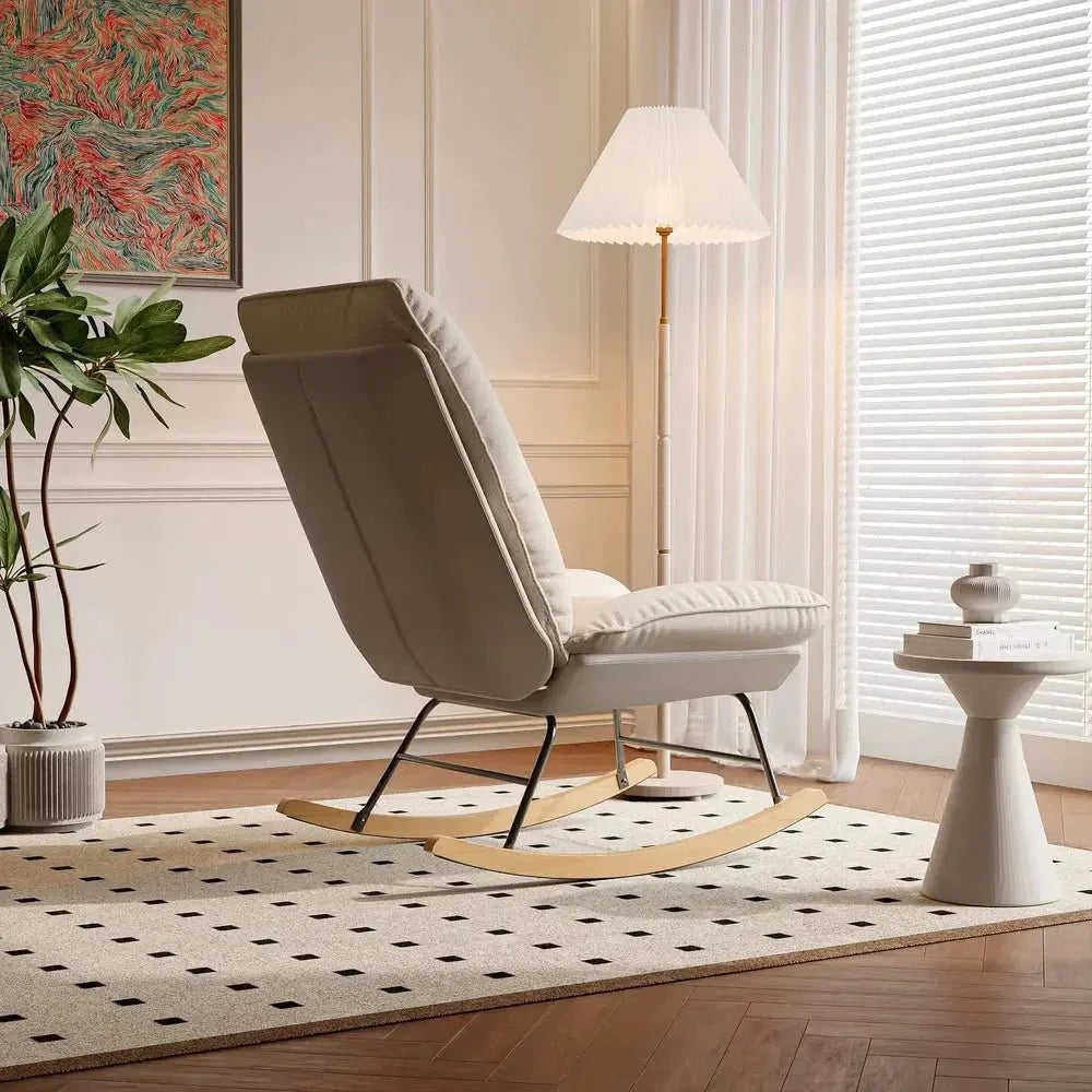 HAVENA – Rocking Chair Lin & Bois de Hêtre
