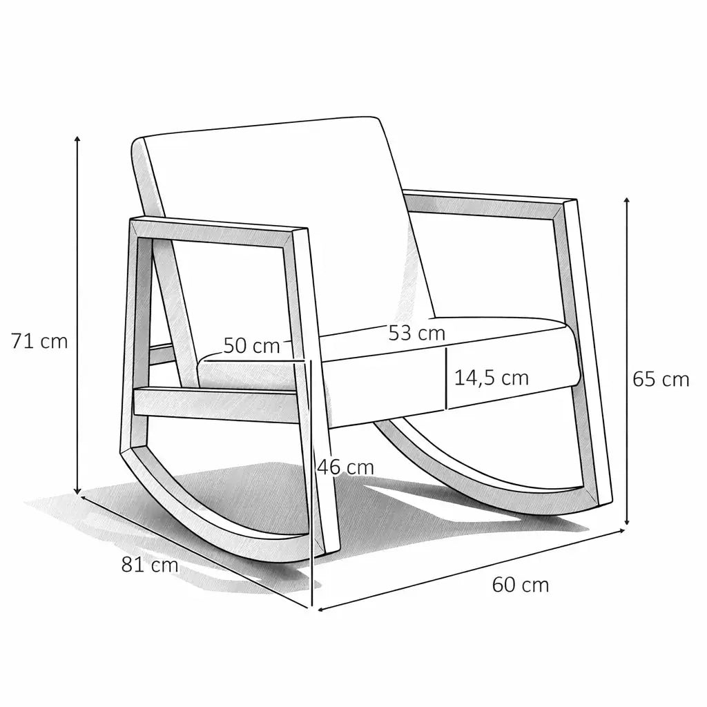 VELORIA – Rocking Chair Nordique Bouclette