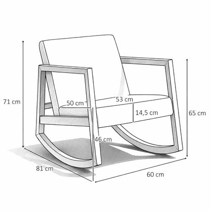 VELORIA – Rocking Chair Nordique Bouclette