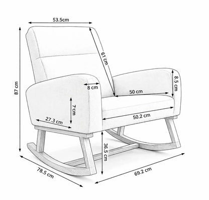 TERRA - Rocking Chair Teddy Dossier Haut