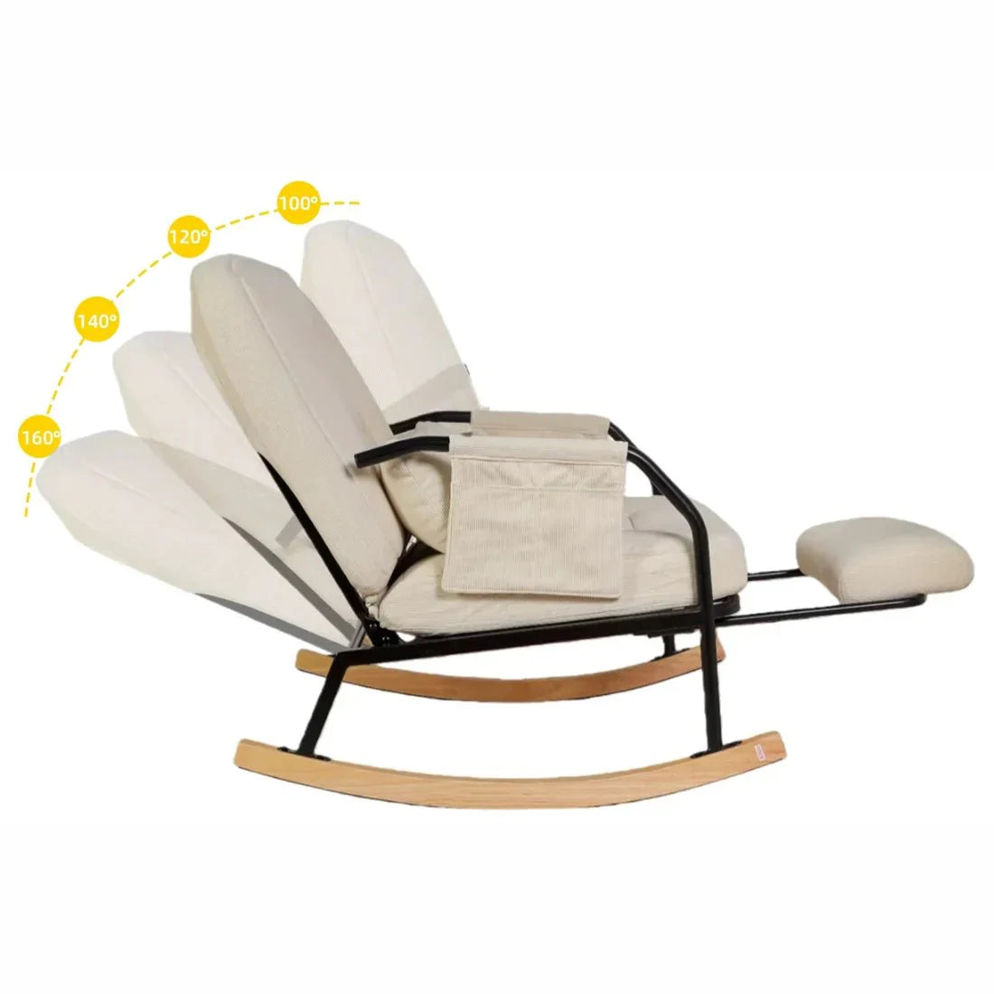 ELIOS – Rocking Chair Inclinable Corduroy