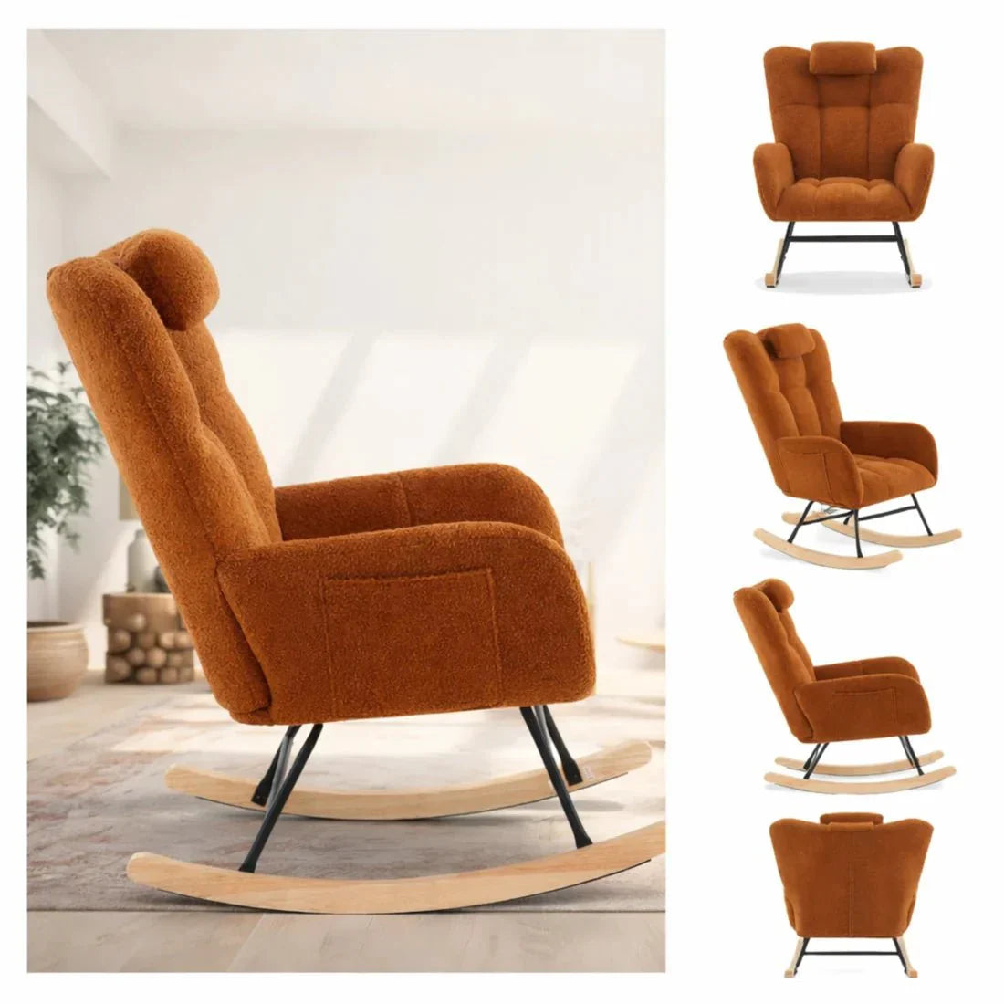 TEDDYA - Rocking Chair Teddy Confortable