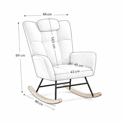 TEDDYA - Rocking Chair Teddy Confortable