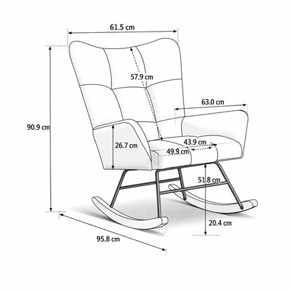 ALBA – Fauteuil à Bascule Bouclé