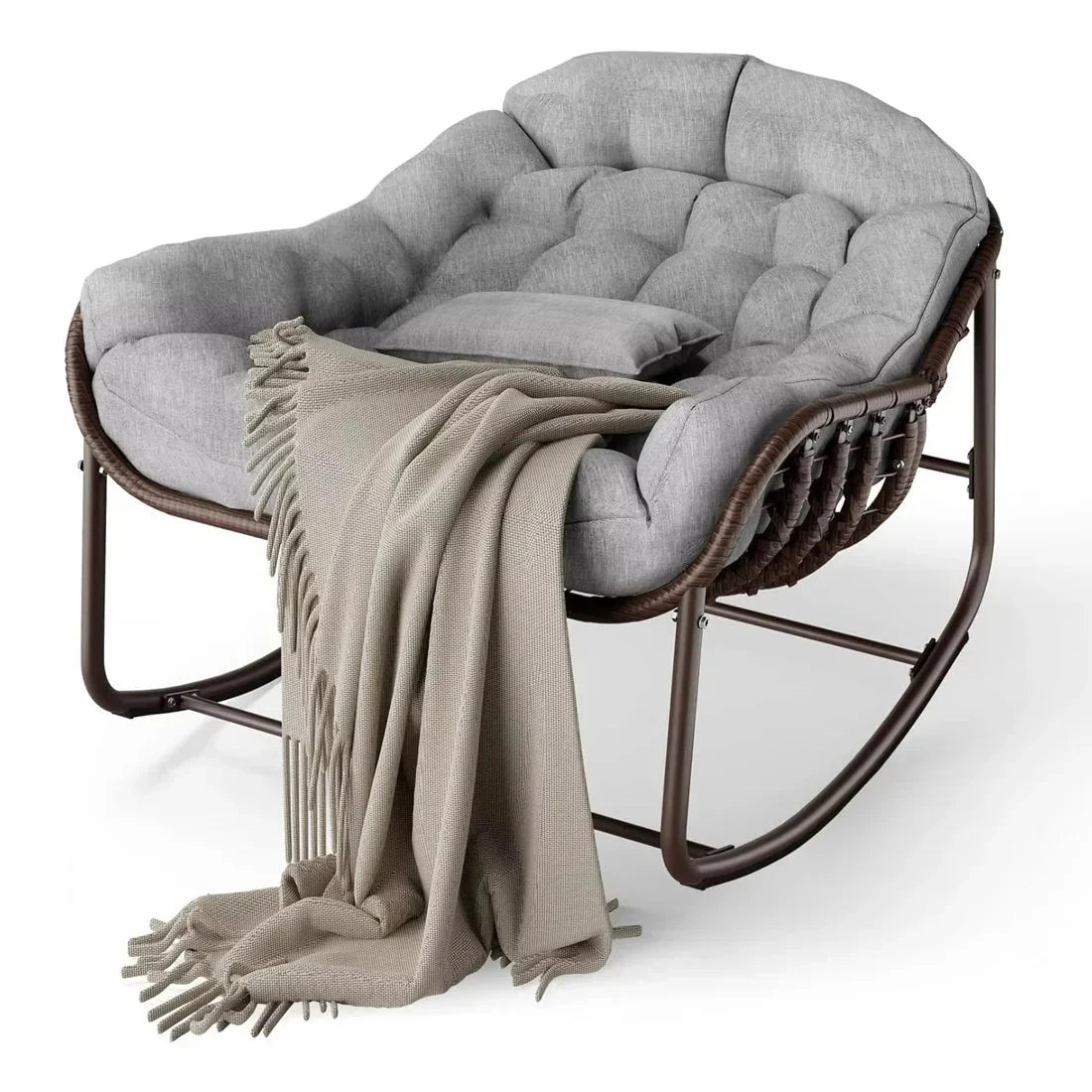 PALOMA – Rocking Chair Rotin Surdimensionné