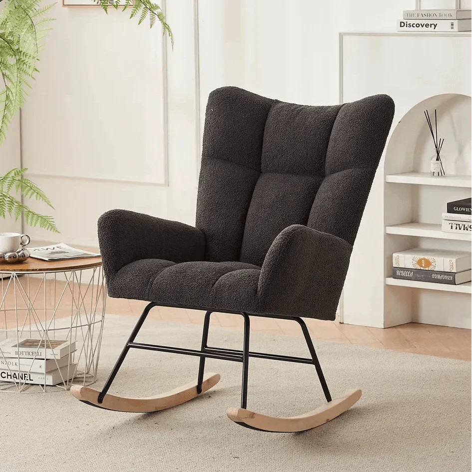 ALBA – Fauteuil à Bascule Bouclé