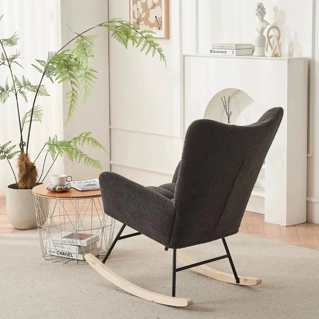 ALBA – Fauteuil à Bascule Bouclé