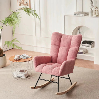 ALBA – Fauteuil à Bascule Bouclé