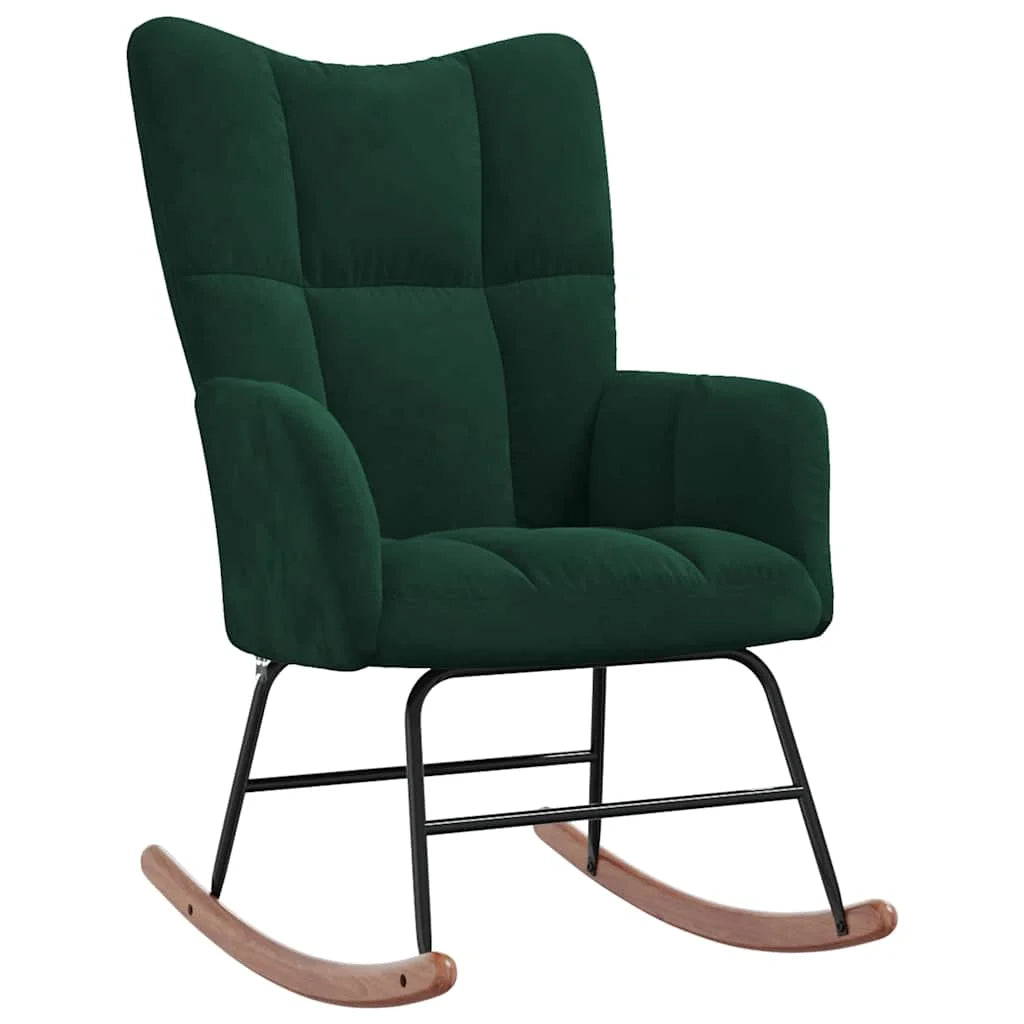 SERENA – Rocking Chair Velours Rembourré Ultra Confortable