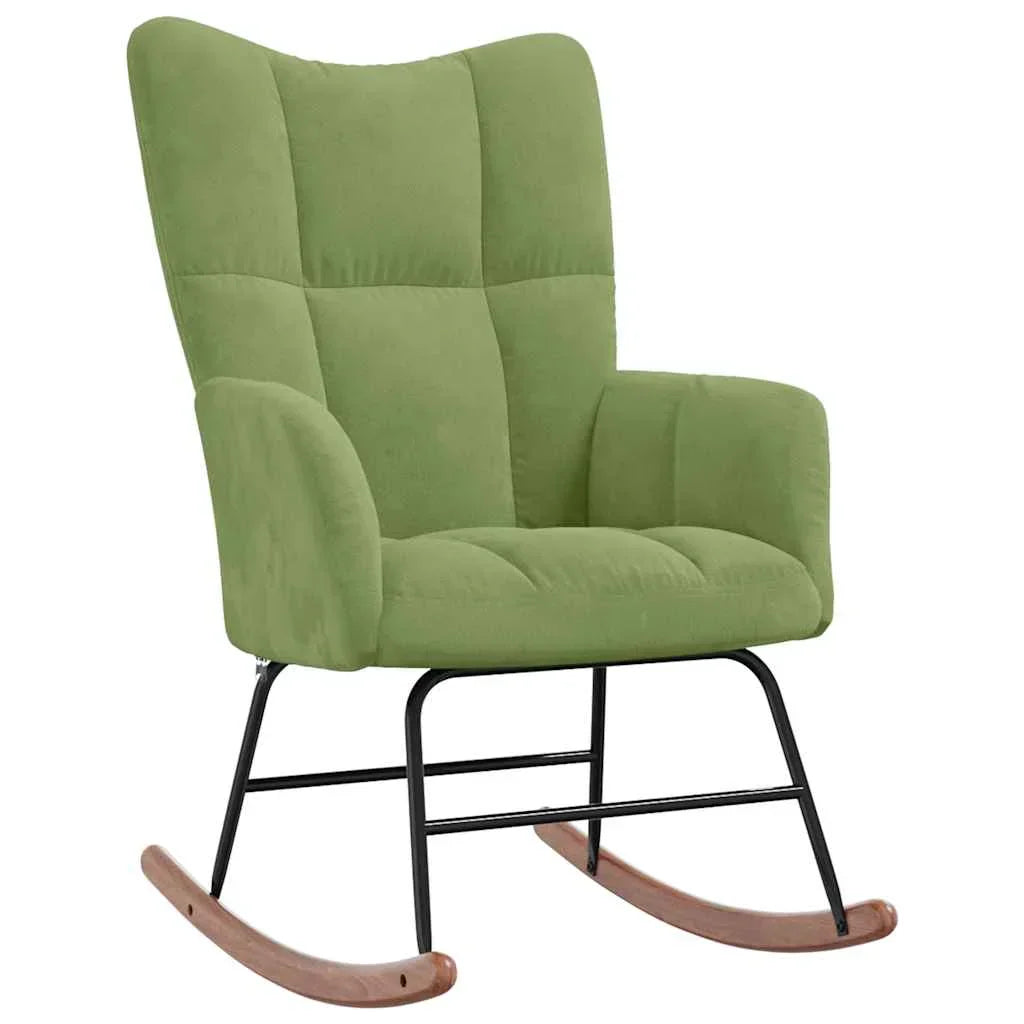SERENA – Rocking Chair Velours Rembourré Ultra Confortable