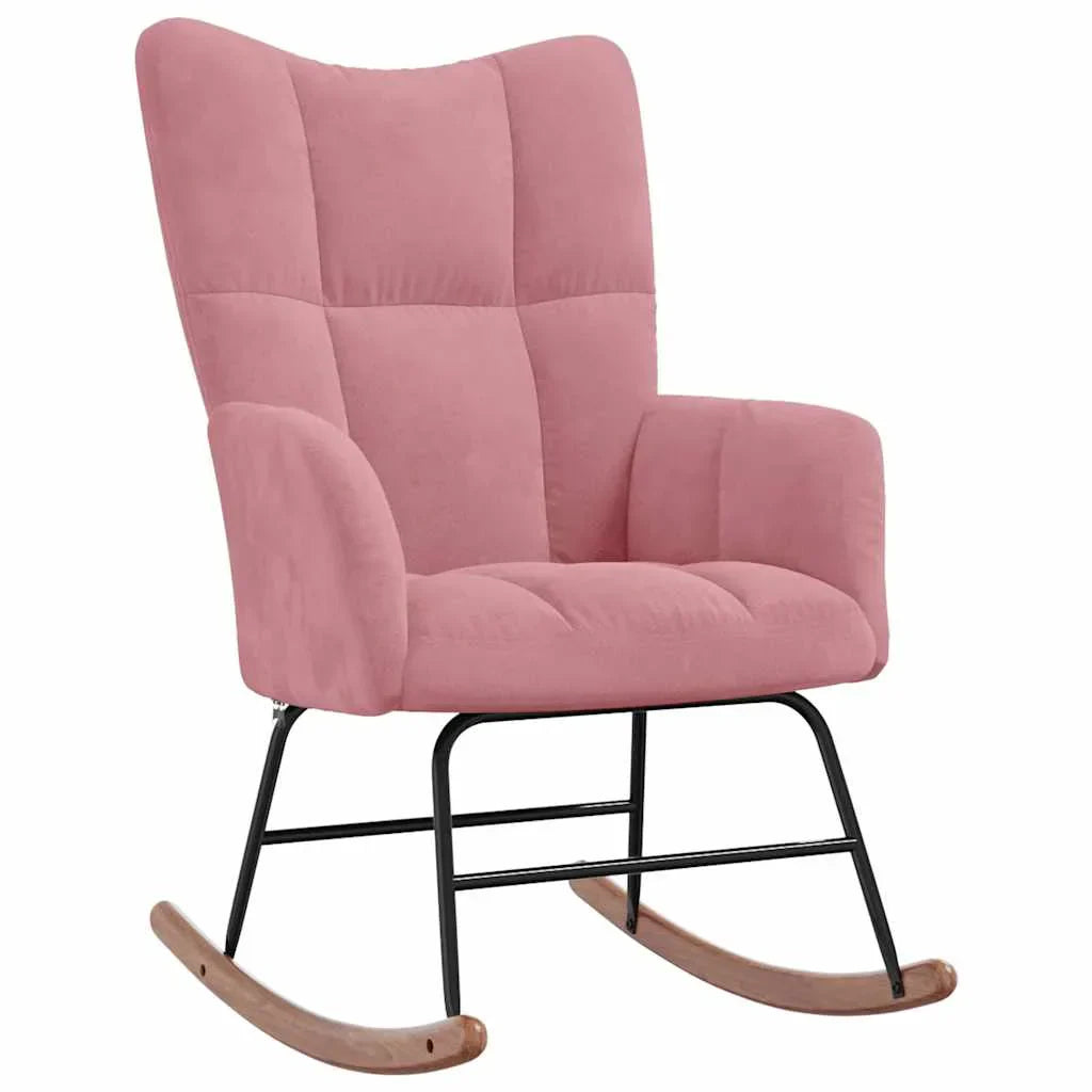 SERENA – Rocking Chair Velours Rembourré Ultra Confortable