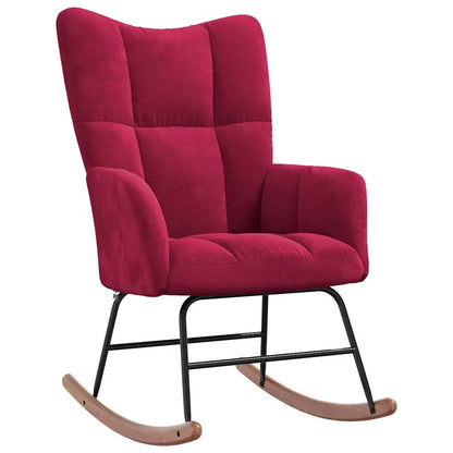 SERENA – Rocking Chair Velours Rembourré Ultra Confortable