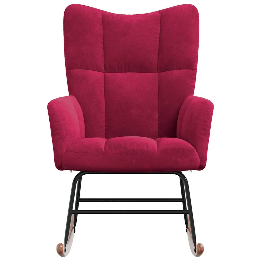 SERENA – Rocking Chair Velours Rembourré Ultra Confortable