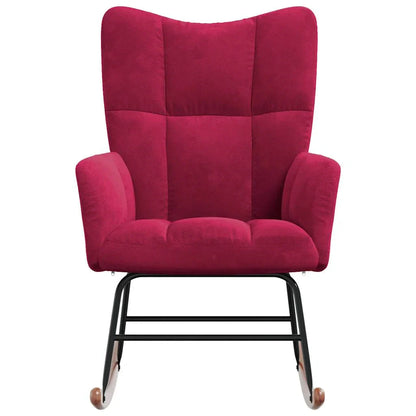 SERENA – Rocking Chair Velours Rembourré Ultra Confortable