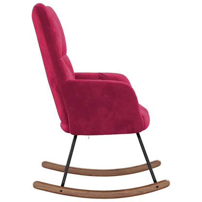 SERENA – Rocking Chair Velours Rembourré Ultra Confortable