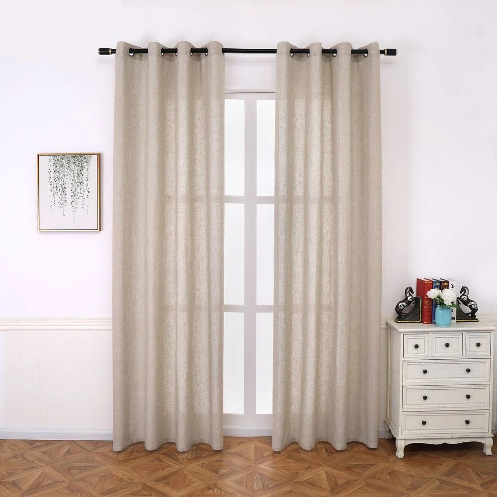 Rideau Voilage - Semi-Transparent Beige