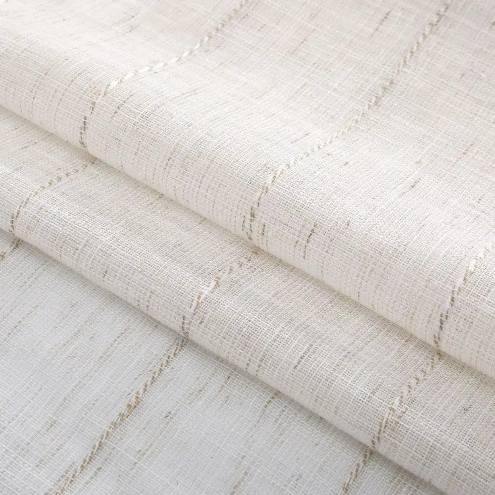 Rideau Voilage - Blanc Et Beige