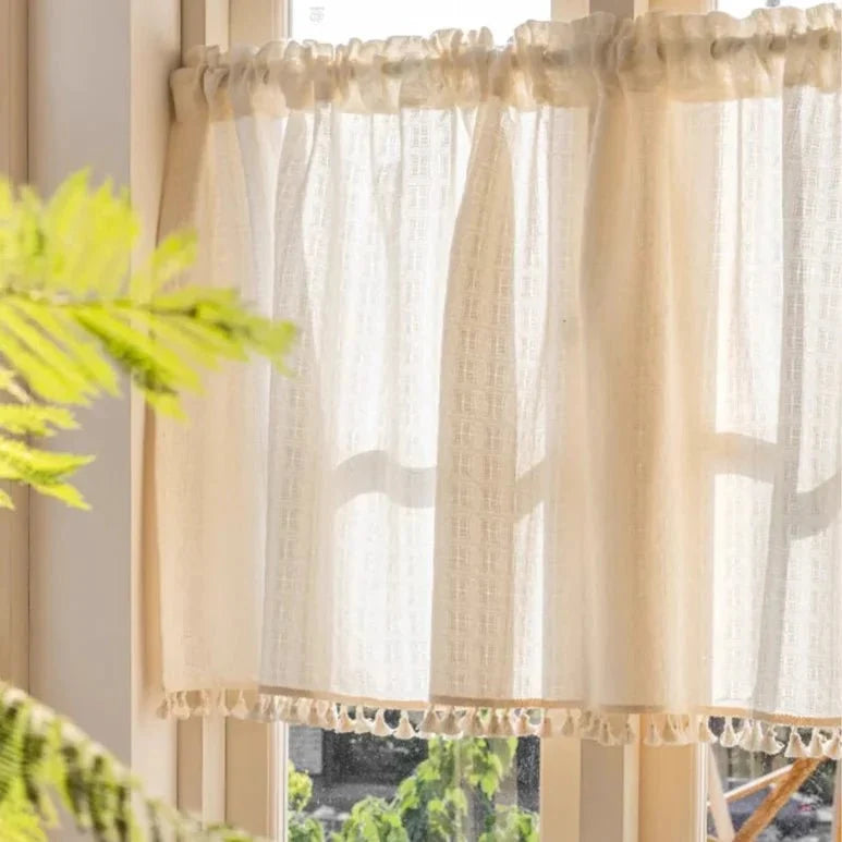 Rideau Lin - Voilage Beige Cuisine