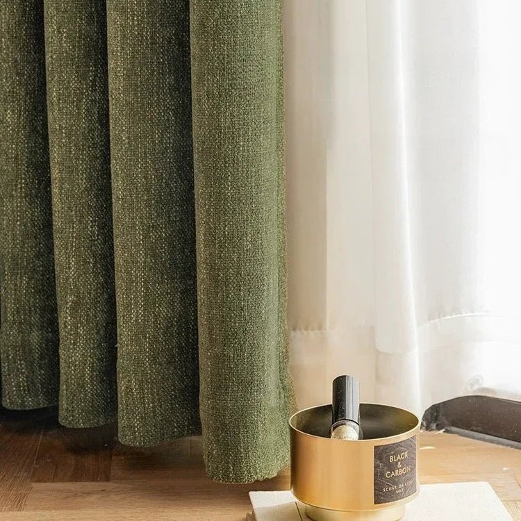 Rideau Effet Lin - Vert