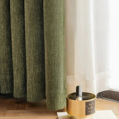 Rideau Effet Lin - Vert
