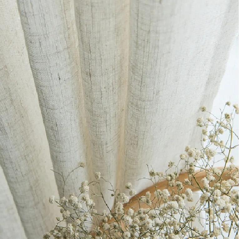Rideau Lin - Voilage Beige Clair