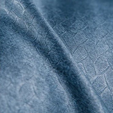 Rideau Semi Occultant à Motif - Bleu Pastel