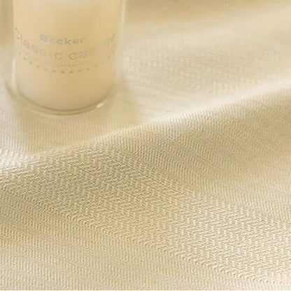 Rideau Semi Occultant - Beige à motifs