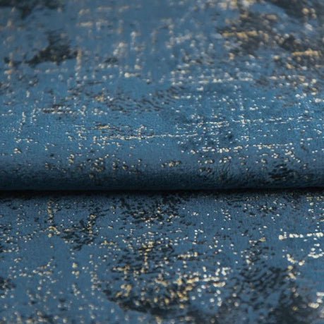 Rideau Semi Occultant - Bleu et Doré