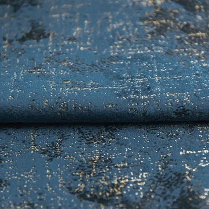 Rideau Semi Occultant - Bleu et Doré