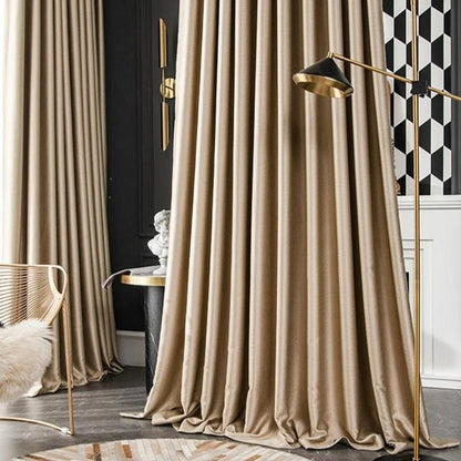 Rideau Semi Occultant Motif Géométrique - Beige