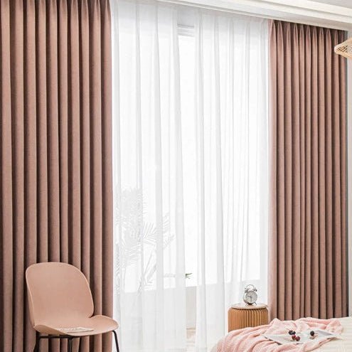 Rideau Semi Occultant - Rose Terracotta