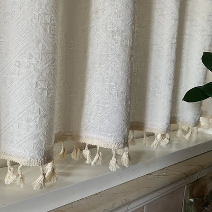 Rideaux Effet Lin - Voilage Brise Bise Beige