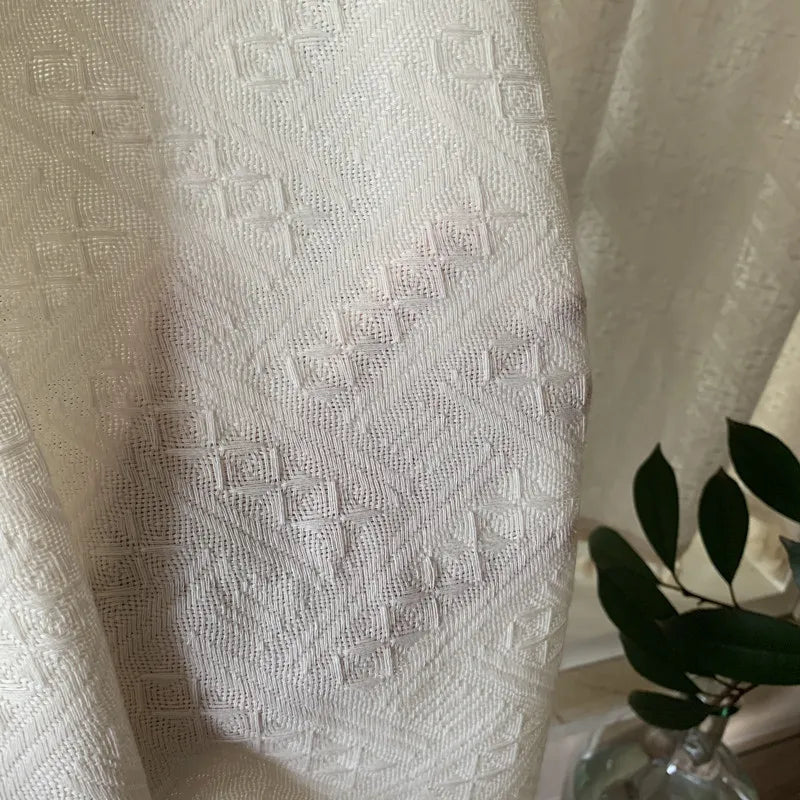 Rideaux Effet Lin - Voilage Brise Bise Beige