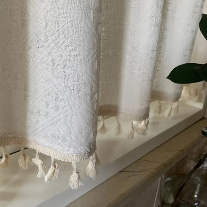 Rideaux Effet Lin - Voilage Brise Bise Beige