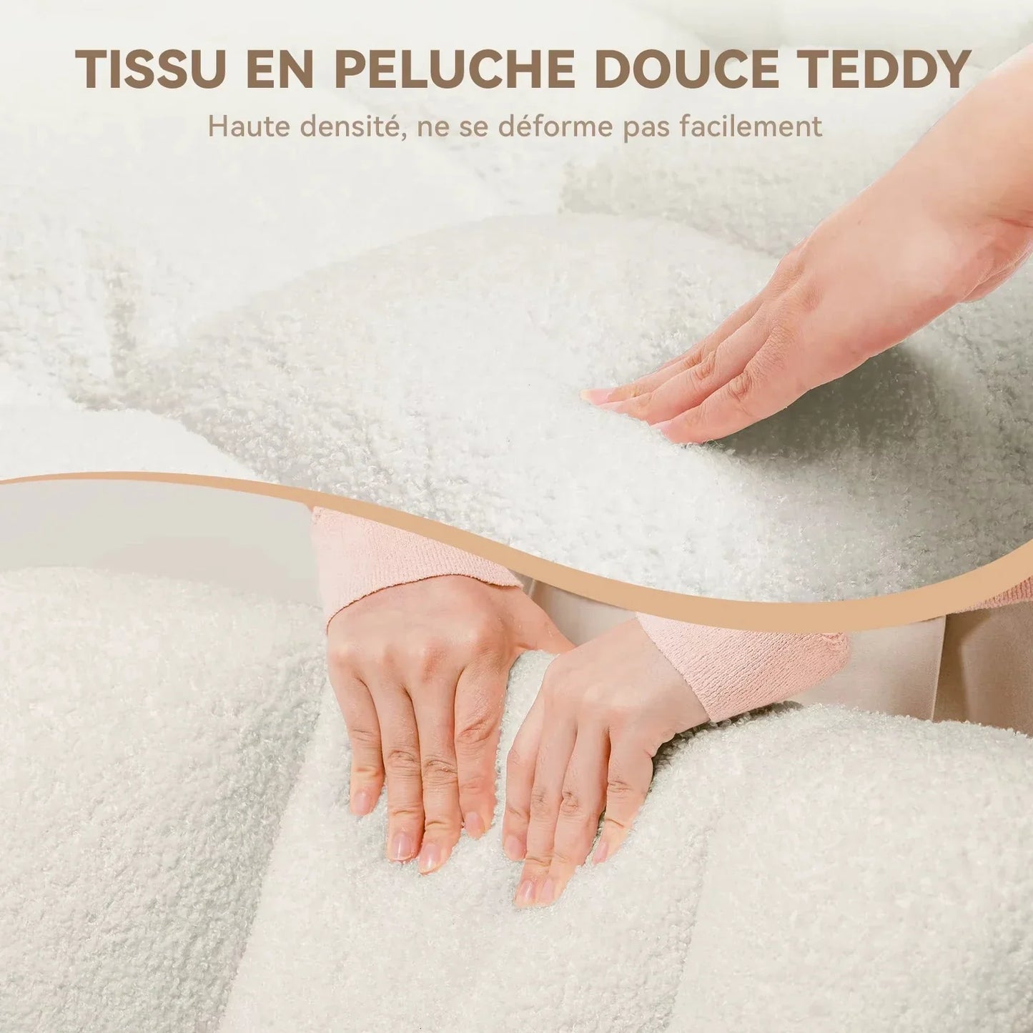 SCANDIA – Rocking Chair Ultra Doux Appui-Tête & Accoudoirs